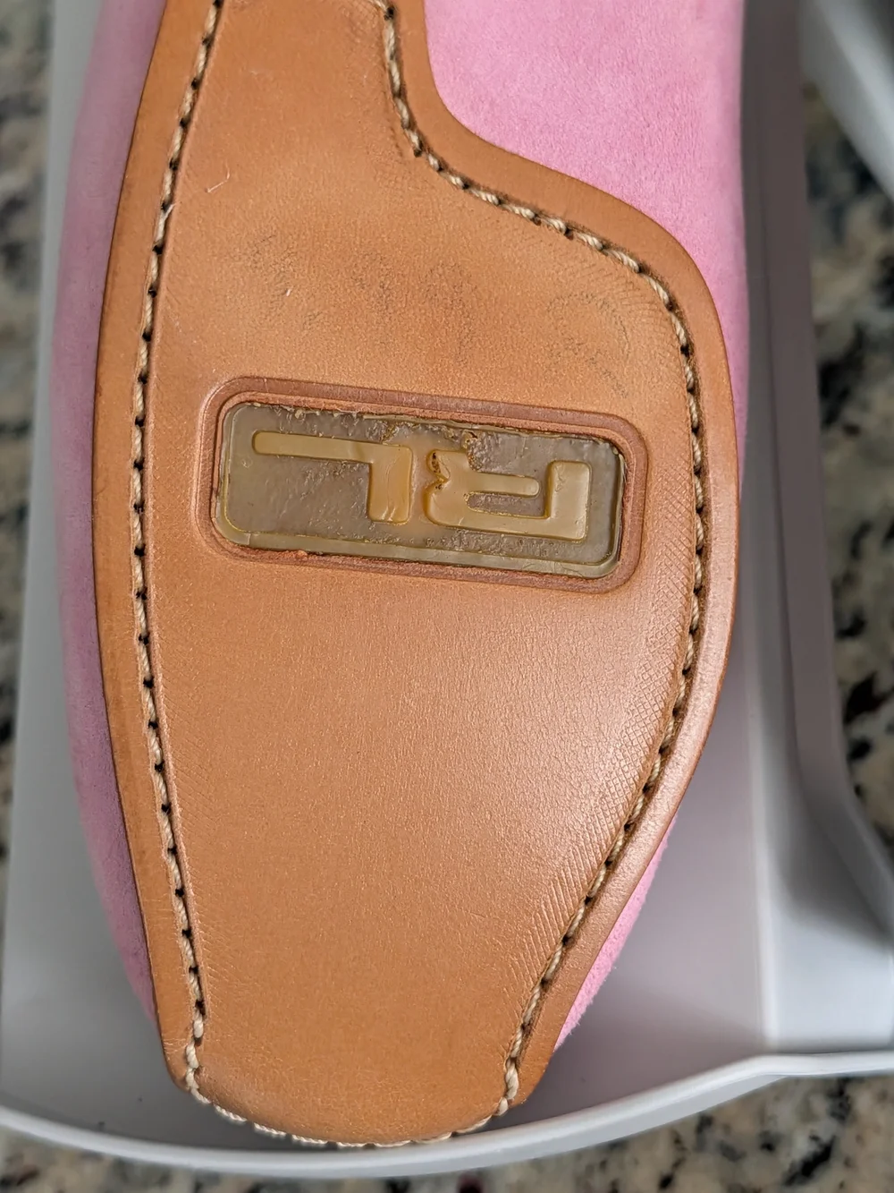 Ralph Lauren Pink Suede Driving Shoes/Mocassins Sz 5.5